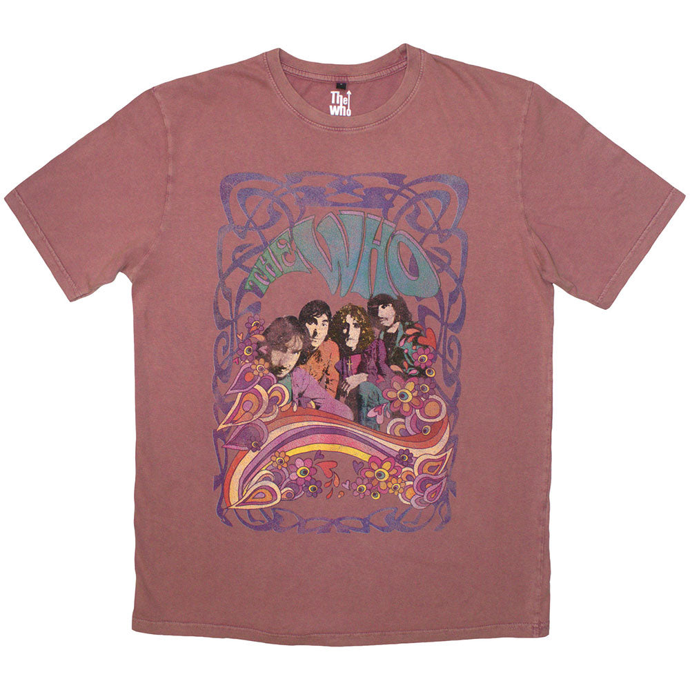 THE WHO Stone Wash T-Shirt, Psych Floral