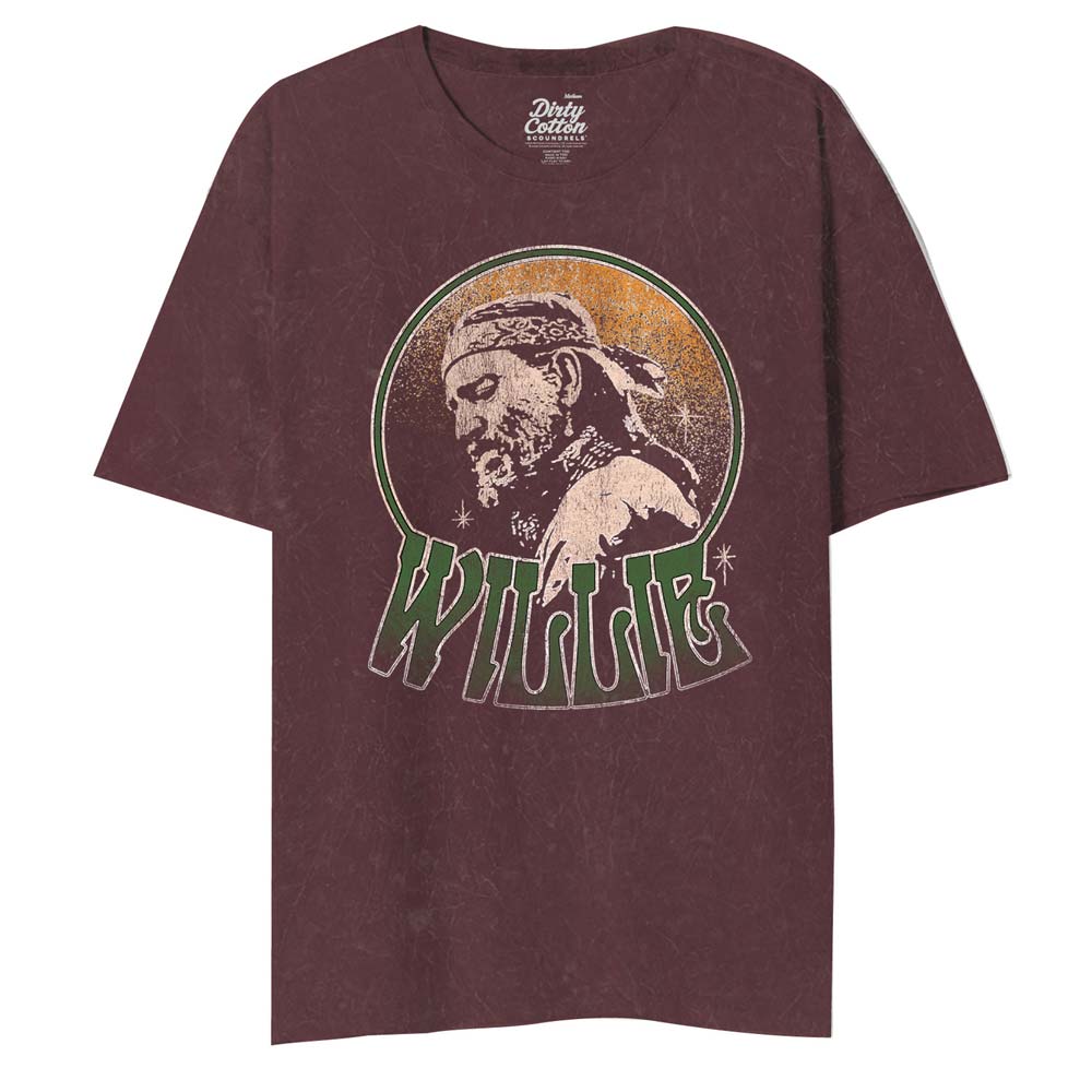 WILLIE NELSON Mineral Wash T-Shirt, Headband