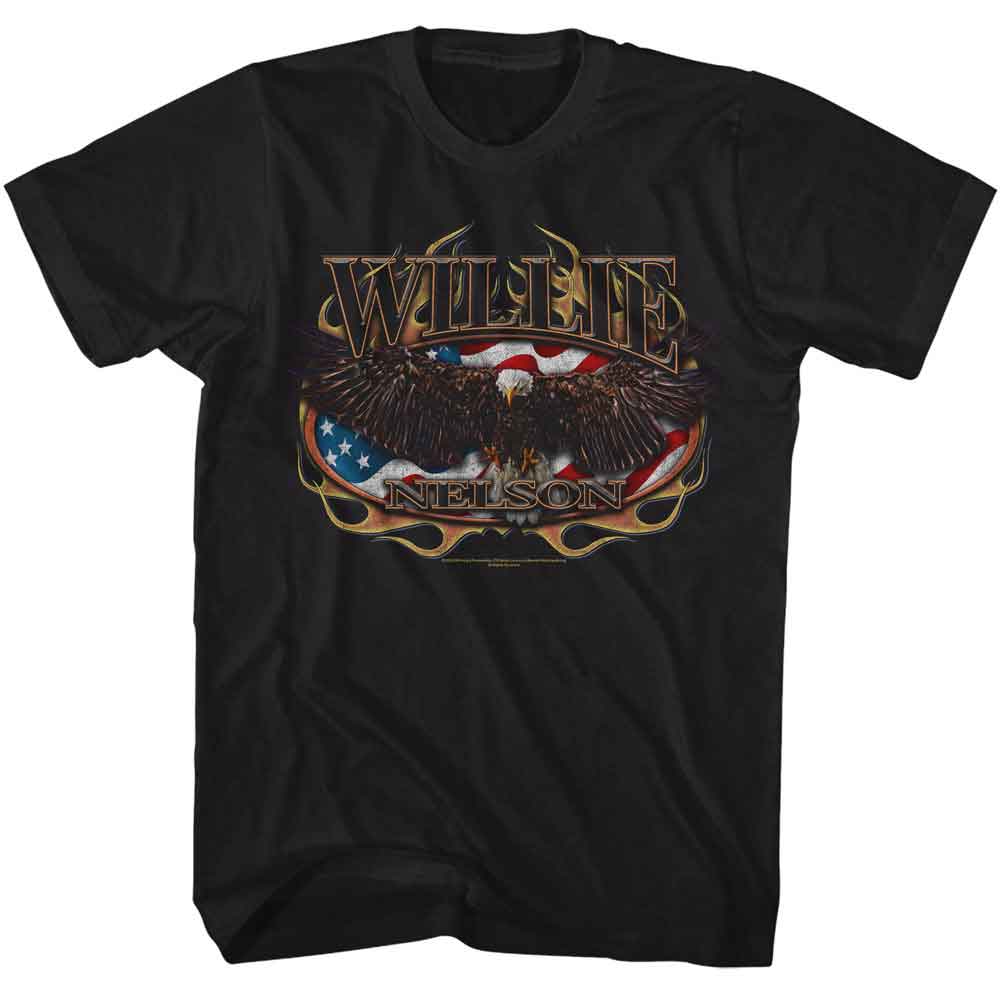 WILLIE NELSON Eye-Catching T-Shirt, FLAG AND EAGLE