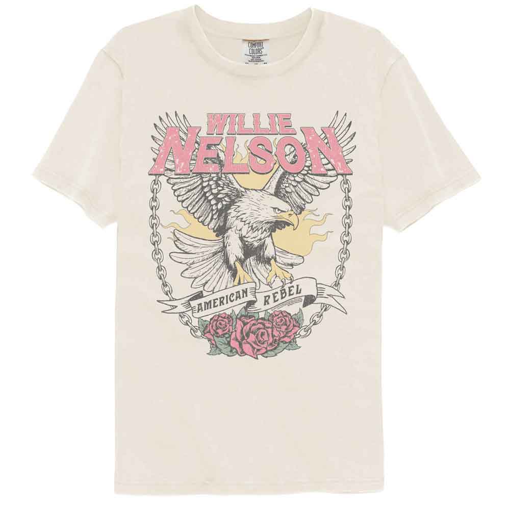 WILLIE NELSON Garment Dye T-Shirt, AMERICAN REBEL