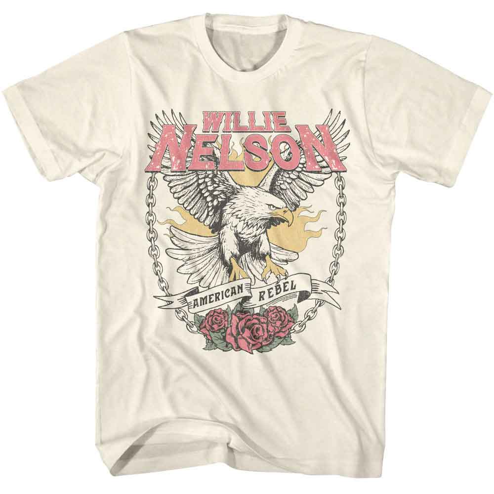 WILLIE NELSON Eye-Catching T-Shirt, EAGLE AMERICAN REBEL