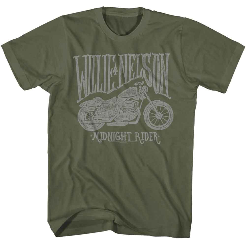 WILLIE NELSON Eye-Catching T-Shirt, MIDNIGHT RIDER