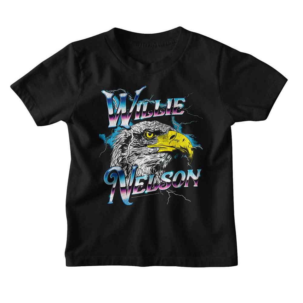 WILLIE NELSON Kids T-Shirt, EAGLE CHROME VINTAGE