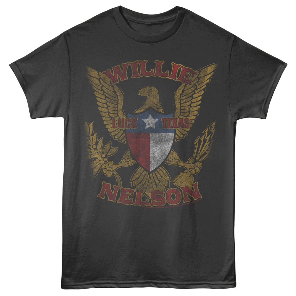 WILLIE NELSON Eye-Catching T-Shirt, LUCK TEXAS EAGLE