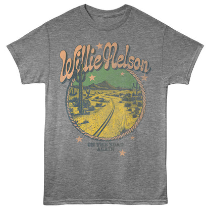 WILLIE NELSON Eye-Catching T-Shirt, ON THE ROAD AGAIN