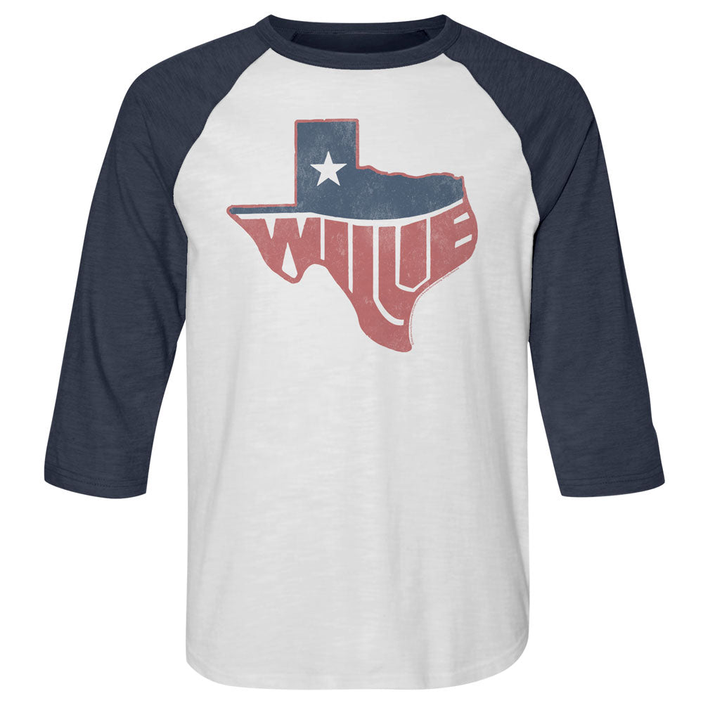 WILLIE NELSON Eye-Catching Raglan, TEXAS