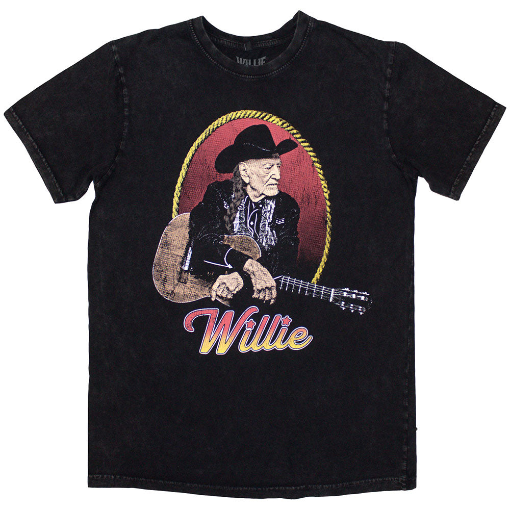 WILLIE NELSON Stone Wash T-Shirt, Portrait