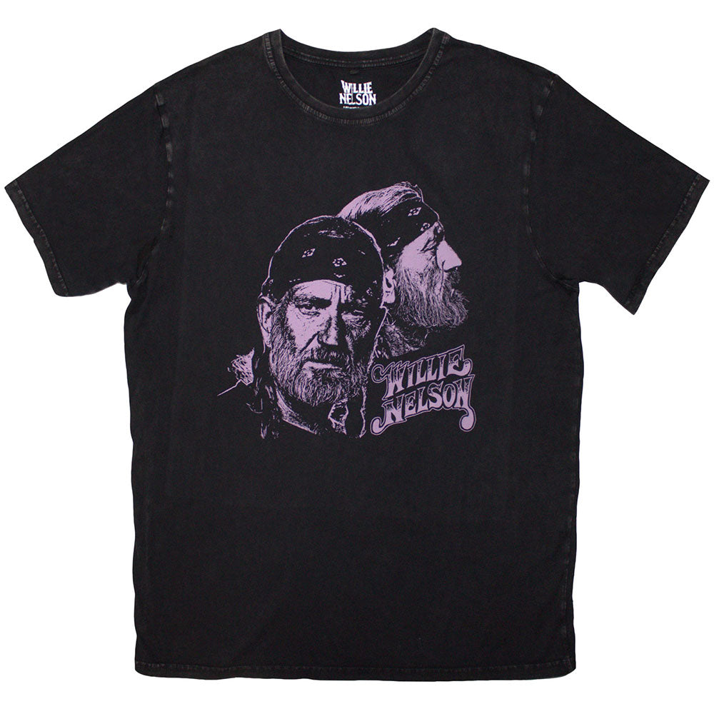 WILLIE NELSON Stone Wash T-Shirt, Purple