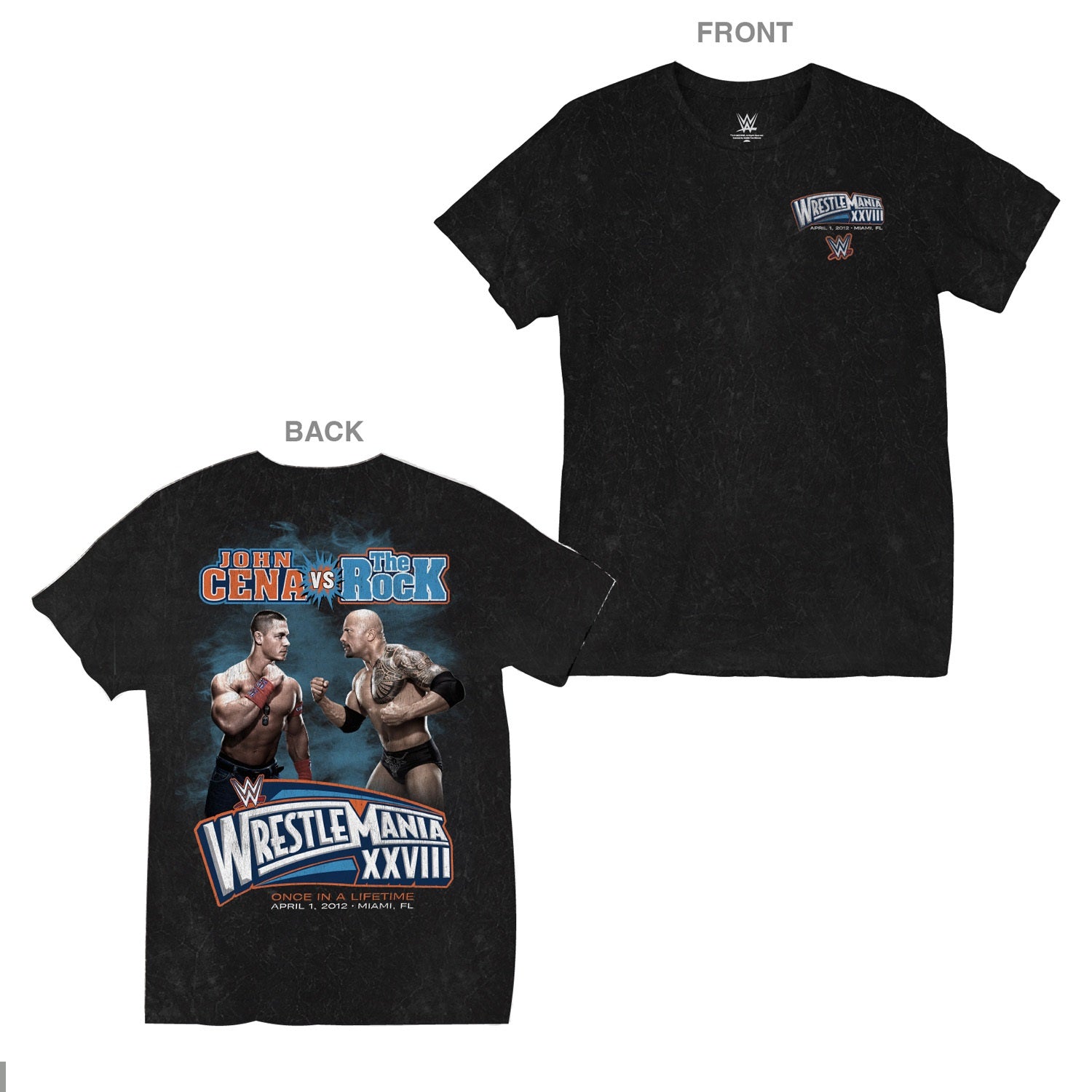 WWE Unisex T-Shirt, WRESTLE MANIA ROCK VS CENA