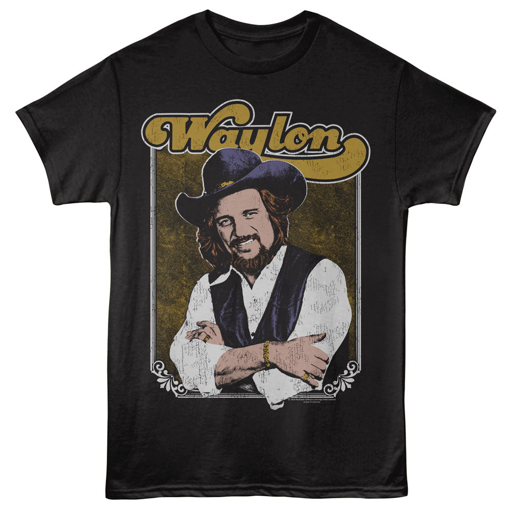 WAYLON JENNINGS Eye-Catching T-Shirt, CROSSED ARMS