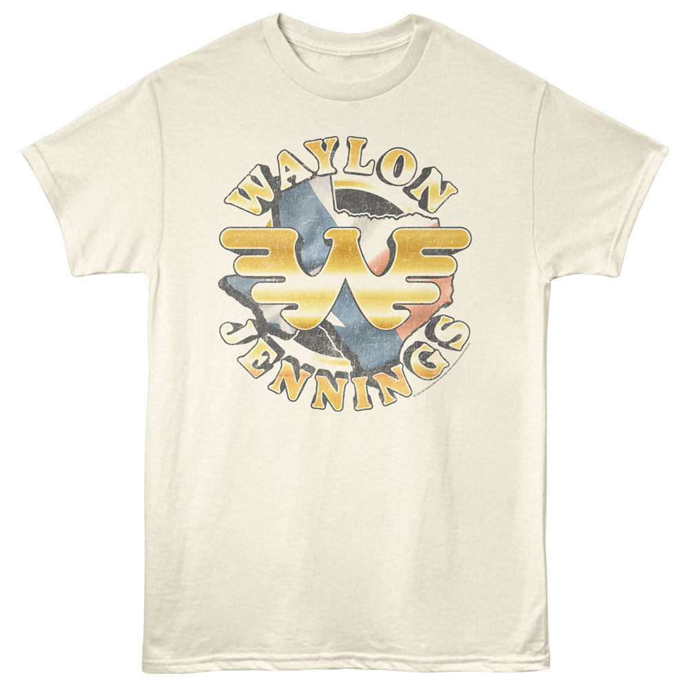 WAYLON JENNINGS Eye-Catching T-Shirt, LOGO AND TEXAS