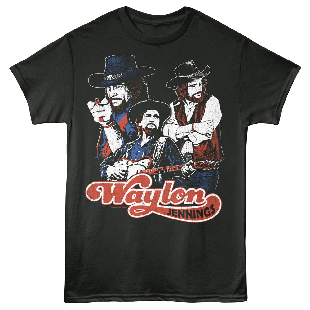 WAYLON JENNINGS Eye-Catching T-Shirt, COLLAGE