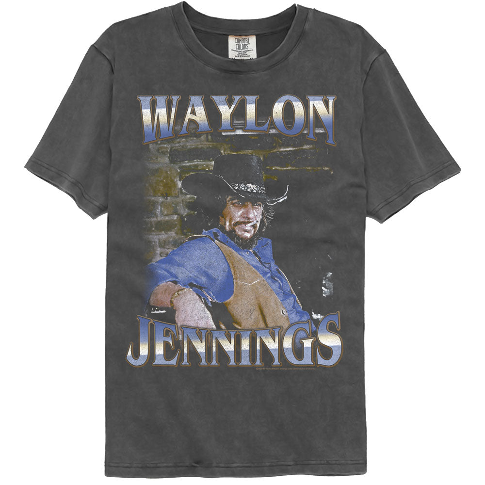 WAYLON JENNINGS Garment Dye T-Shirt, BRICKS