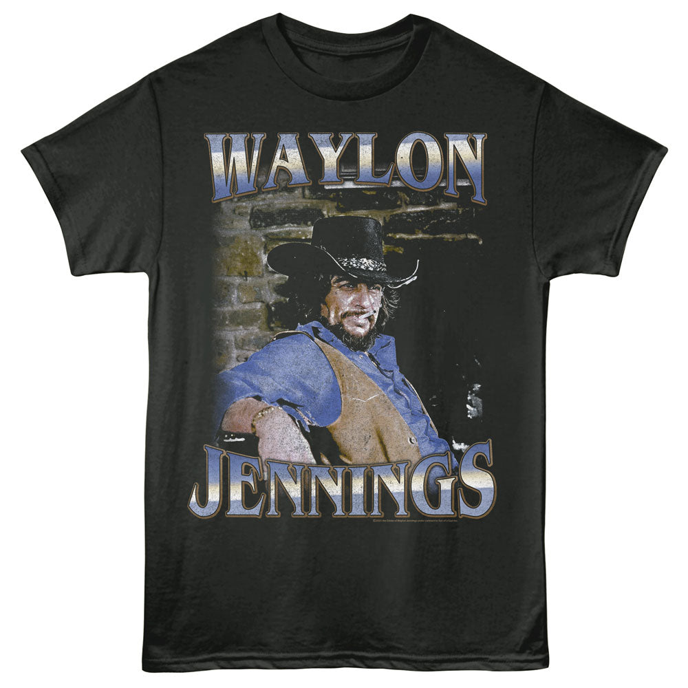 WAYLON JENNINGS Eye-Catching T-Shirt, ADED BRICK