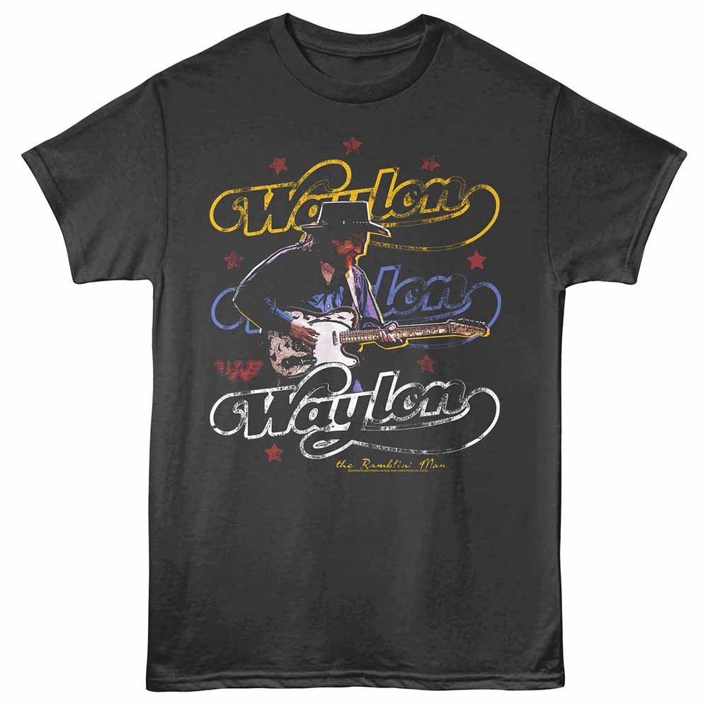 WAYLON JENNINGS Eye-Catching T-Shirt, TRIPLE