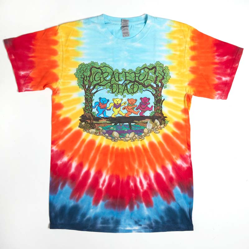 GRATEFUL DEAD Tie Dye T-Shirt, Woodbears