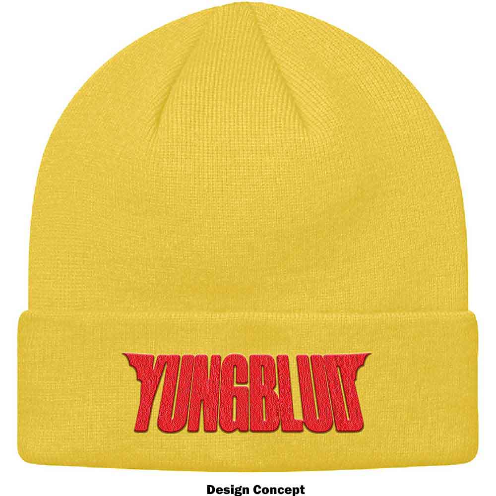 YUNGBLUD Attractive Beanie Hat, Red Logo