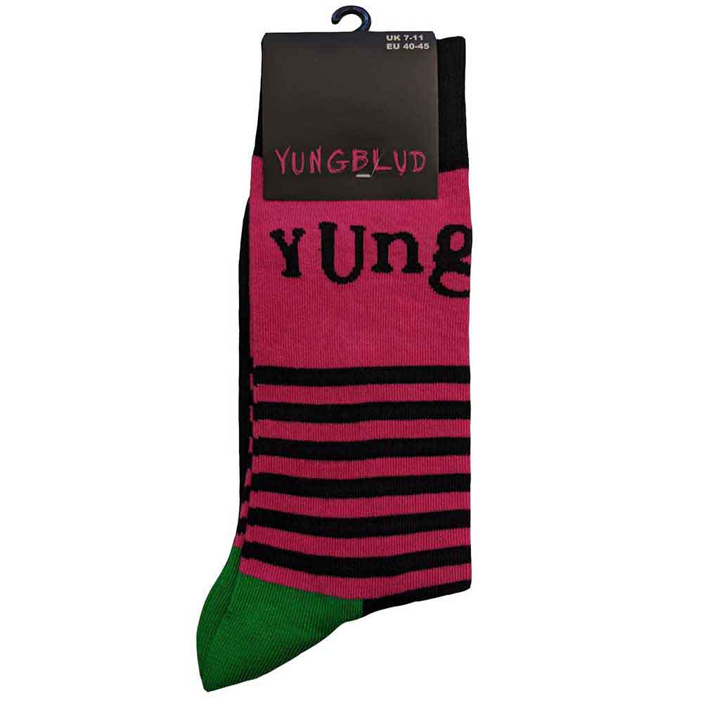 YUNGBLUD Unisex Ankle Socks, Logo &amp; Stripes