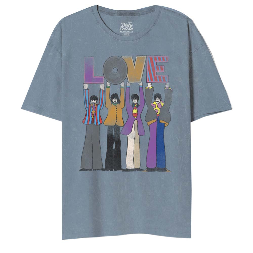 THE BEATLES Mineral Wash T-Shirt, Love