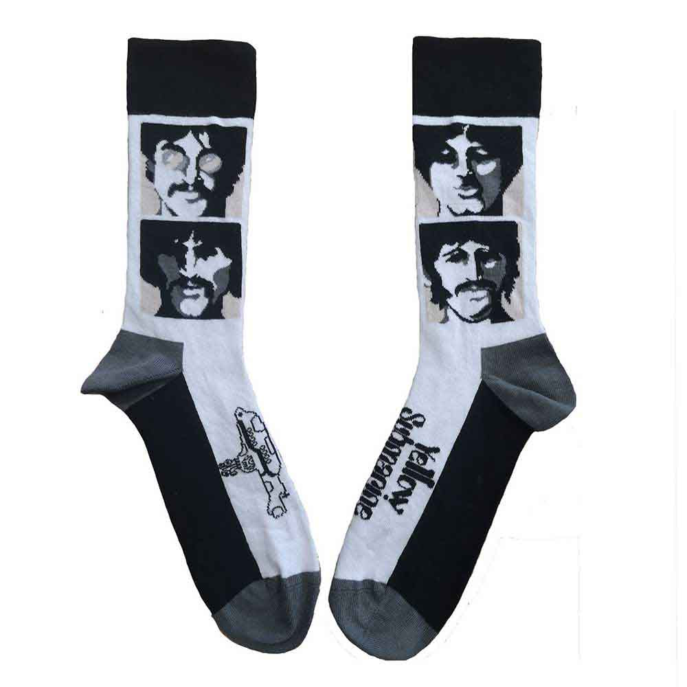 THE BEATLES Unisex Ankle Socks, Yellow Submarine Sea Of Science Faces Mono