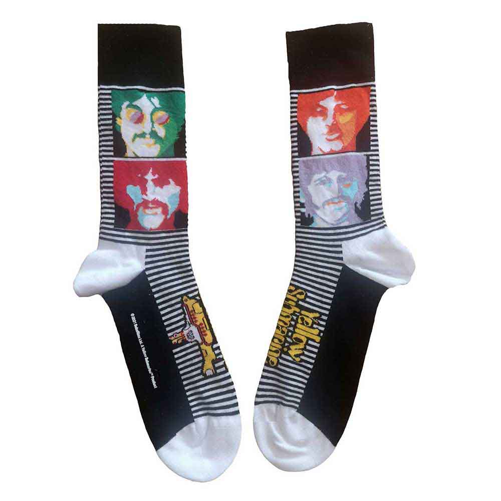 THE BEATLES Unisex Ankle Socks, Yellow Submarine Sea Of Science Faces Colour