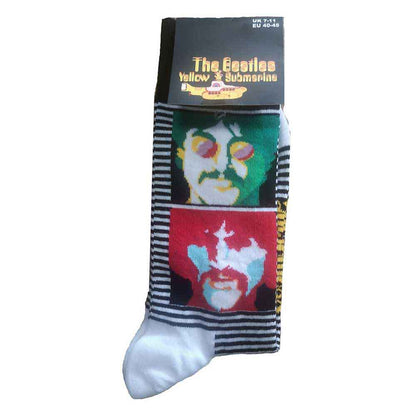 THE BEATLES Unisex Ankle Socks, Yellow Submarine Sea Of Science Faces Colour