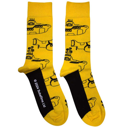 THE BEATLES Unisex Ankle Socks, Sub Outline Repeat