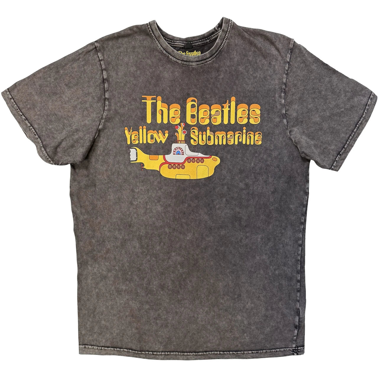 THE BEATLES Stone Wash T-Shirt, Yellow Submarine