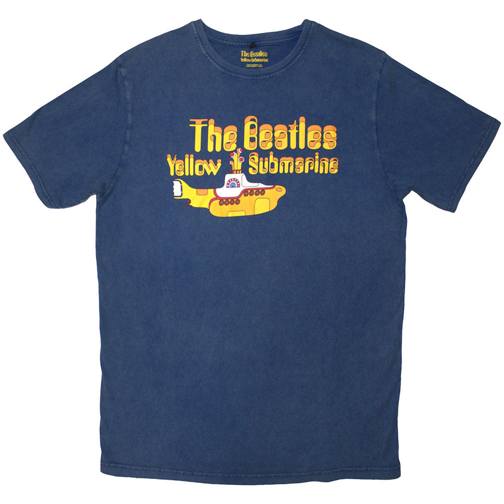 THE BEATLES Stone Wash T-Shirt, Yellow Submarine