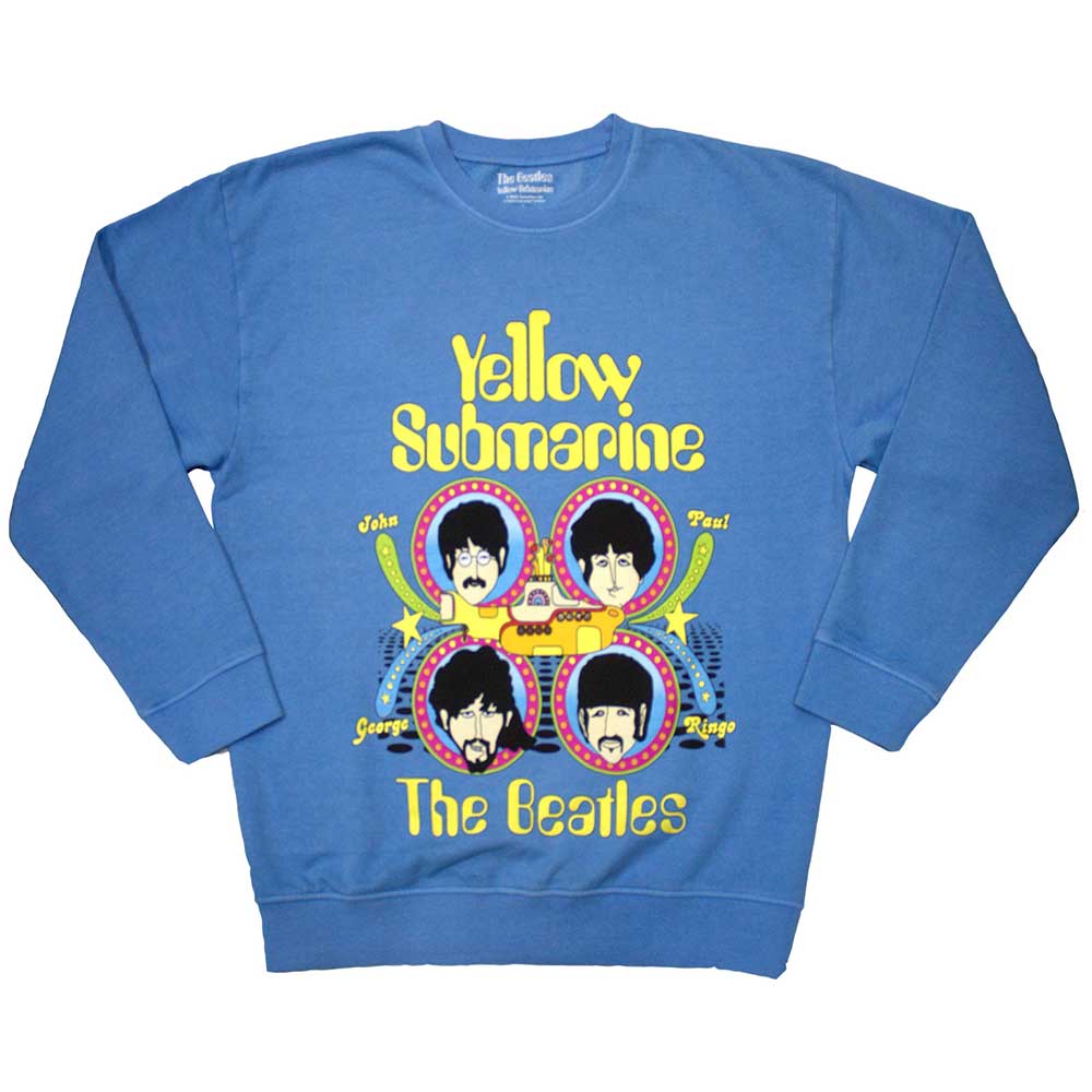 THE BEATLES Attractive Sweatshirt, Heads In Circles