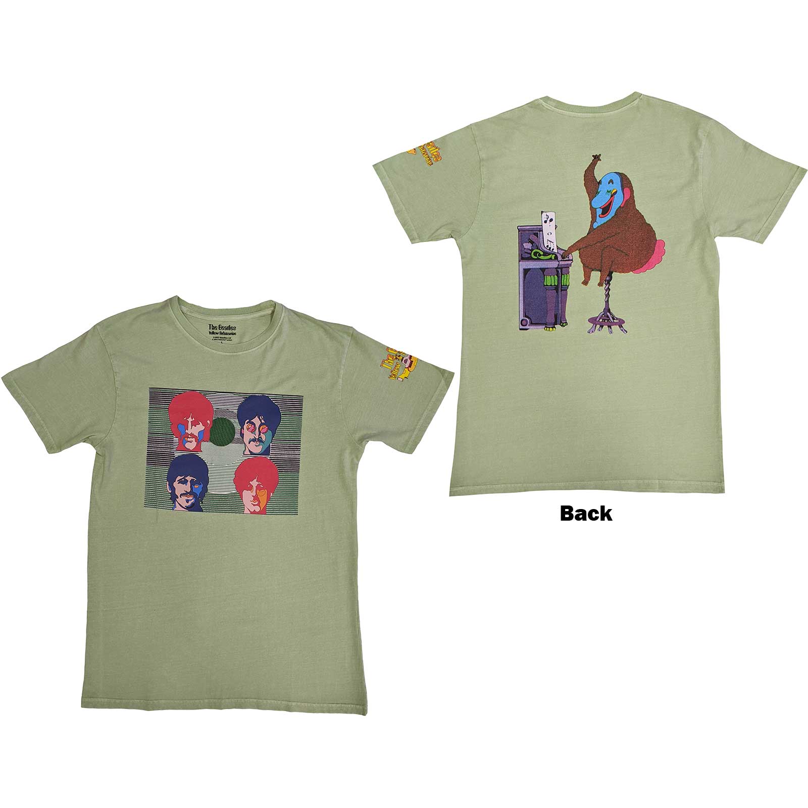 THE BEATLES Attractive T-Shirt, Yellow Submarine/Magic Piano