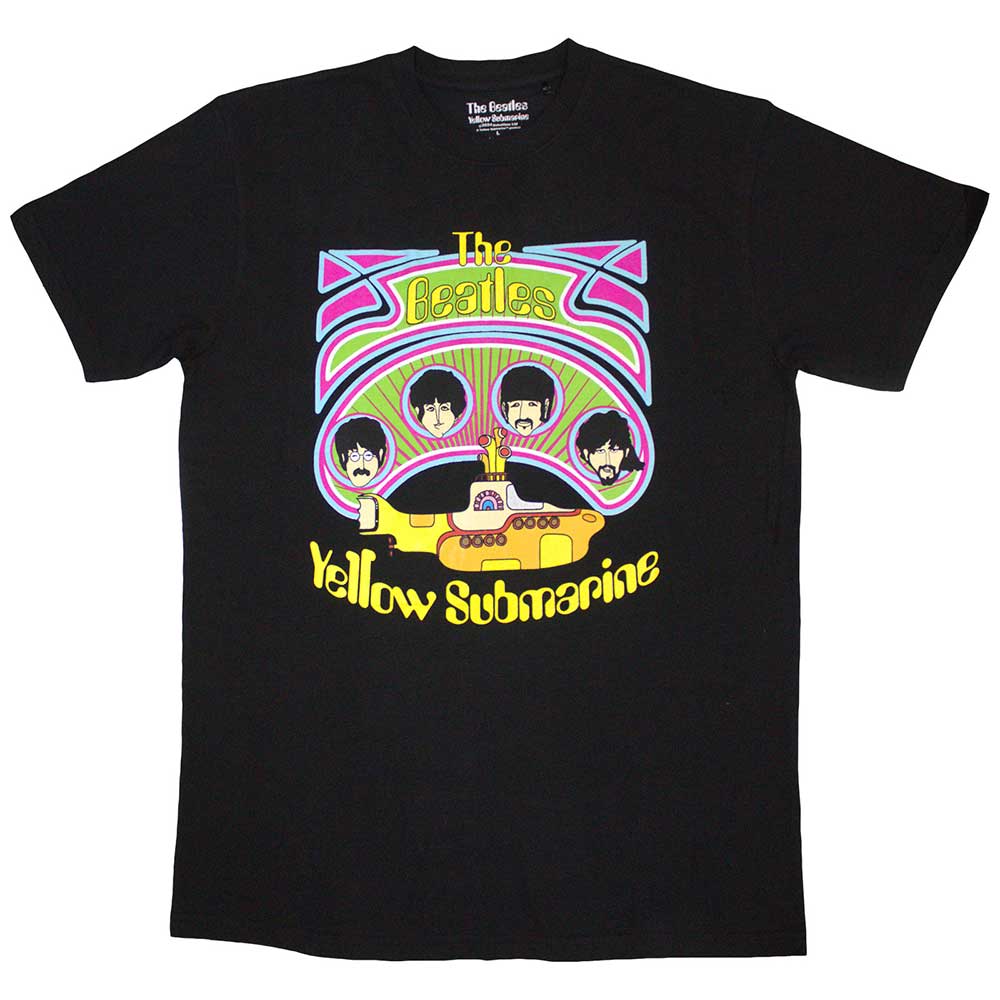 THE BEATLES Attractive T-Shirt, Heads in Circles v2