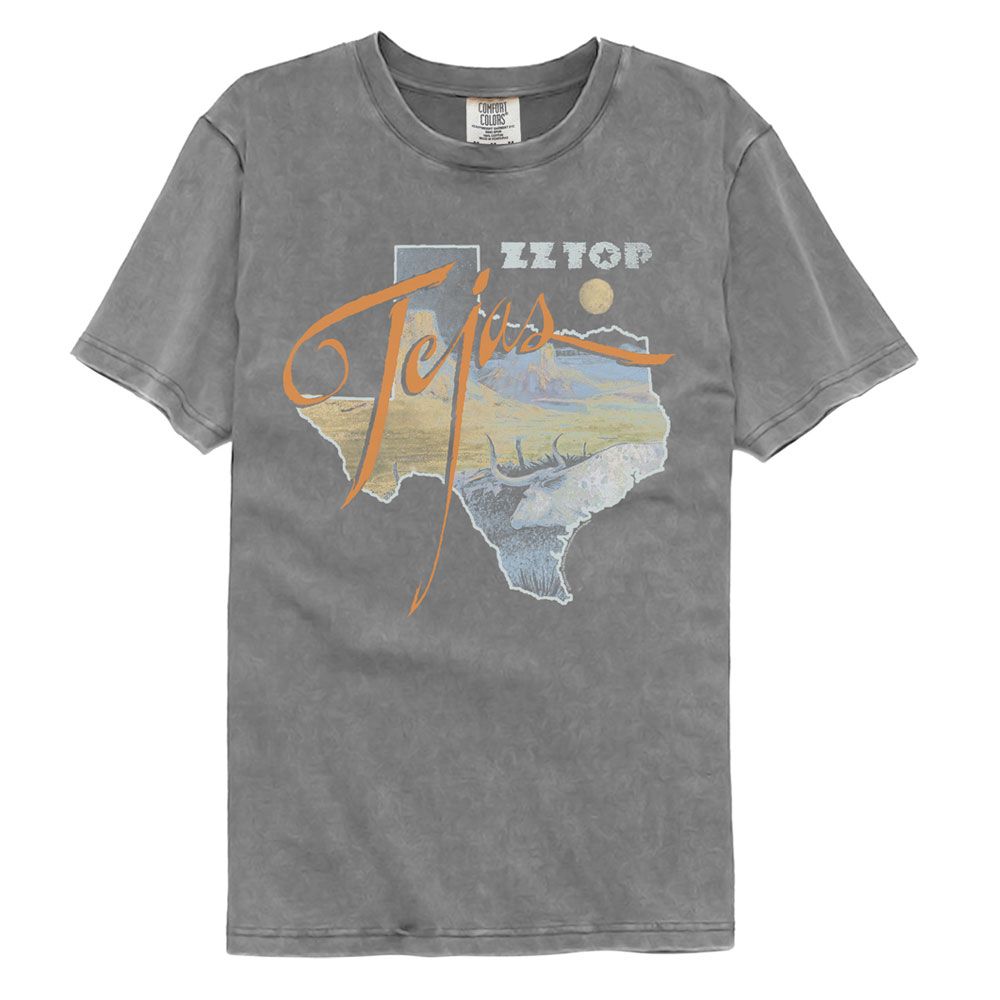 ZZ TOP Garment Dye T-Shirt, Tejas