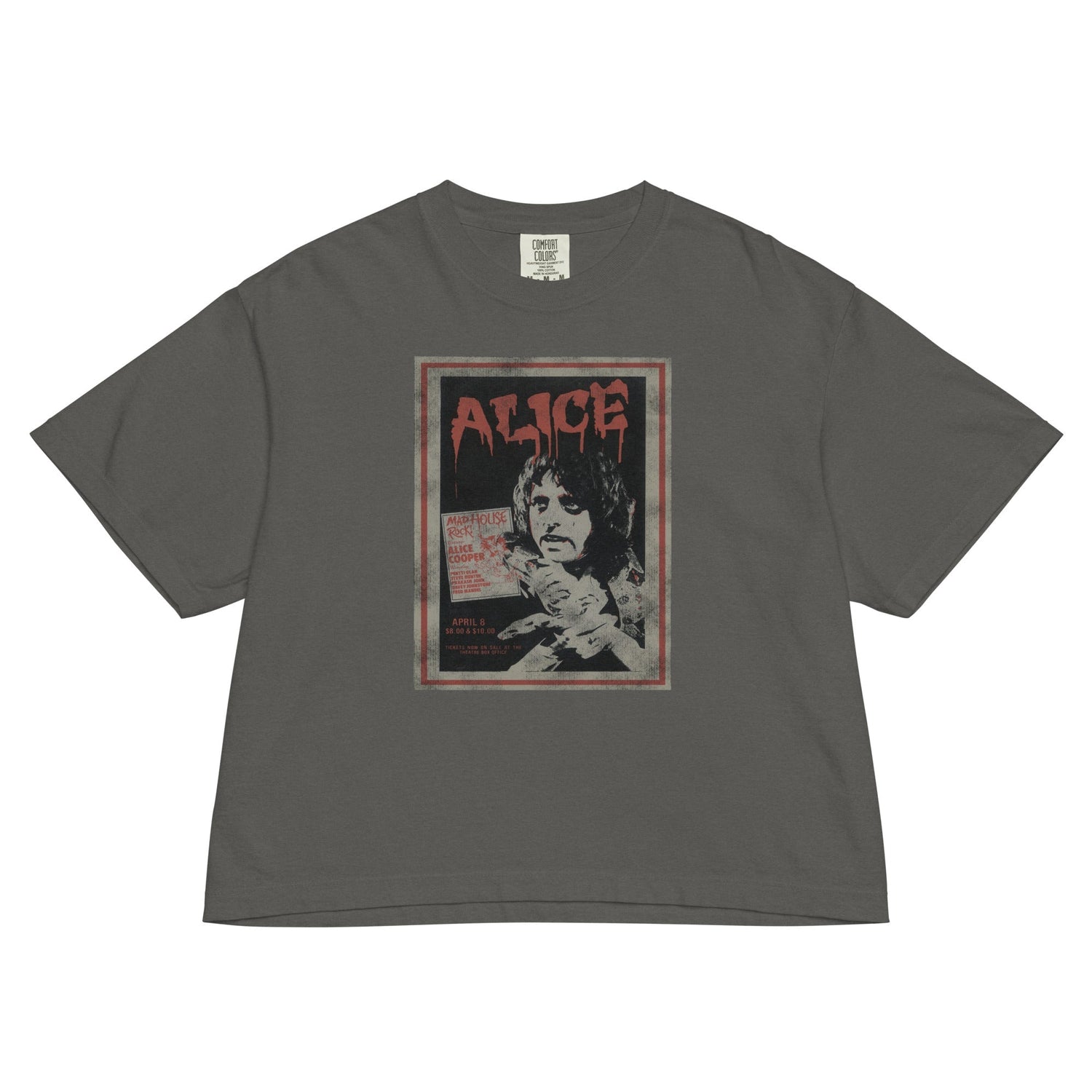Alice Cooper Madhouse Mineral Wash Womens Crop Top