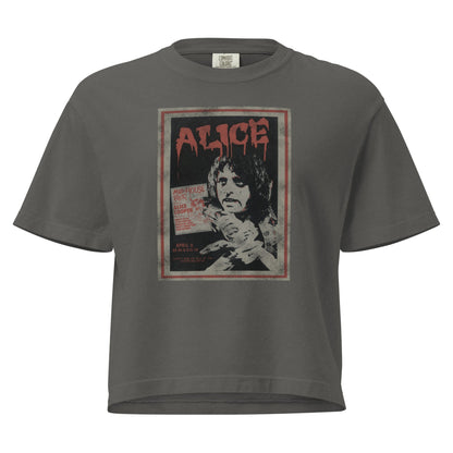 Alice Cooper Madhouse Mineral Wash Womens Crop Top