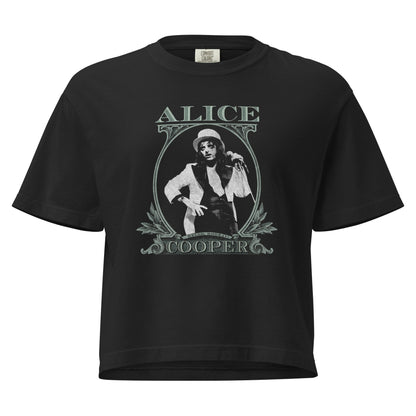 Alice Cooper - Bankroll Mineral Wash Womens Crop Top