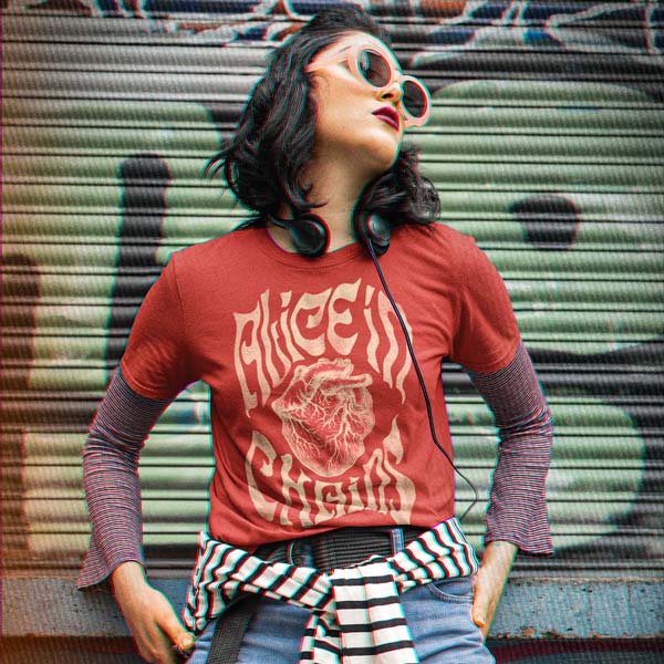 ALICE IN CHAINS Eye-Catching T-Shirt, Heart