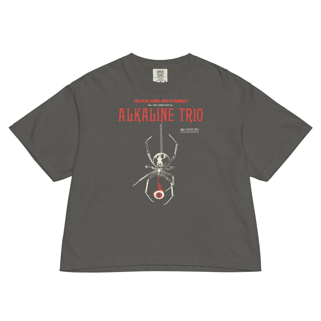 Alkaline Trio Long Play Mineral Wash Womens Crop Top