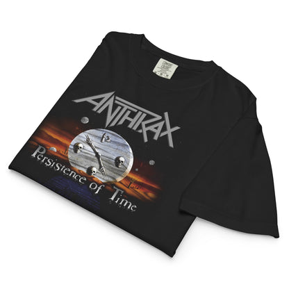 Anthrax - Peristence of Time Mineral Wash Womens Crop Top