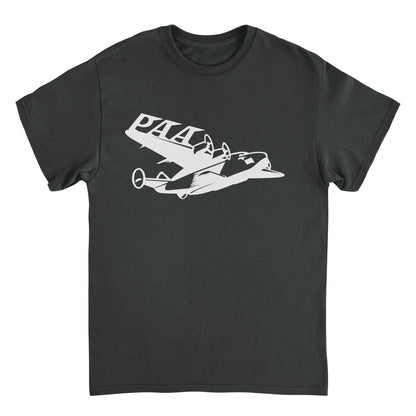 Pan Am PAA Wing White Print Black T-Shirt