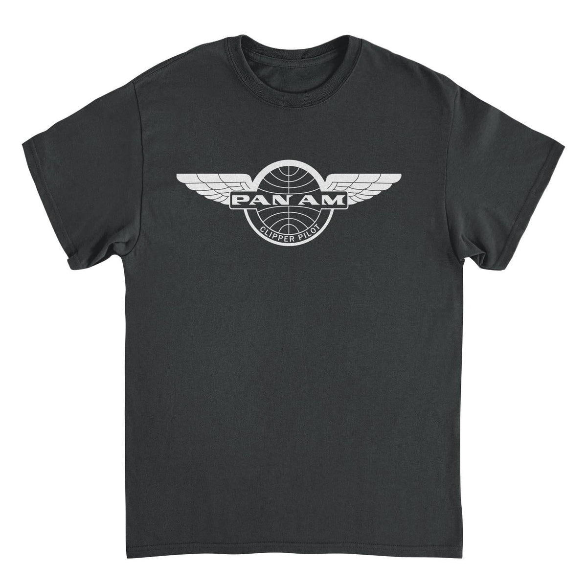 Pan Am Clipper Pilot White Black T-Shirt