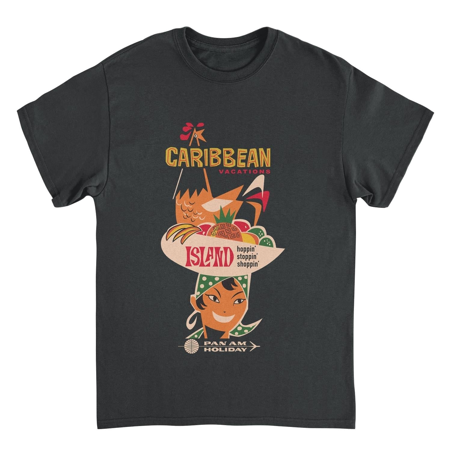 Pan Am Caribbean Vacations Black T-Shirt