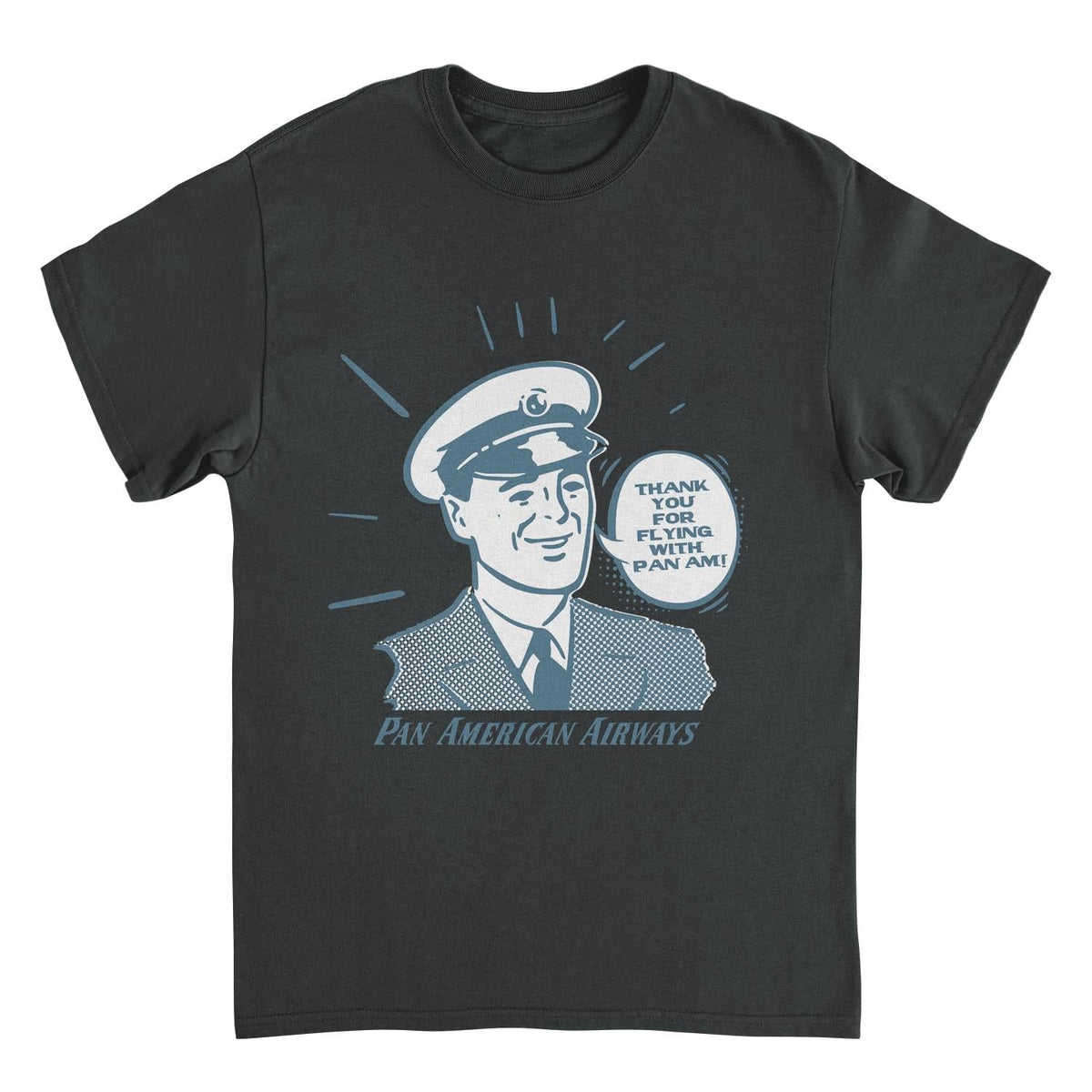 Pan Am Thank You for Flying With Pan Am Black T-Shirt