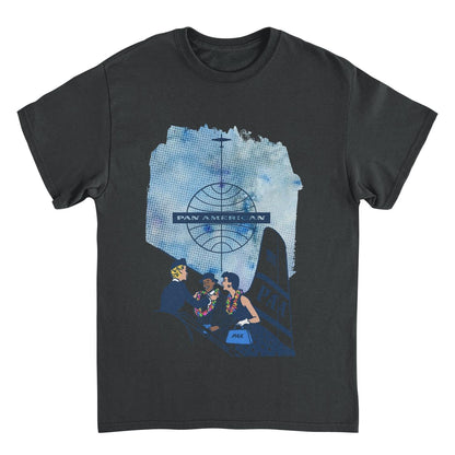 Pan Am Hostess Placing Rainbow Lei On Customer Black T-Shirt