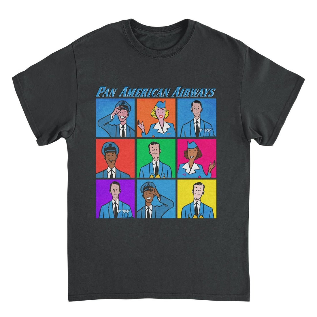 Pan Am Flight Crew Pan American Airways Black T-Shirt