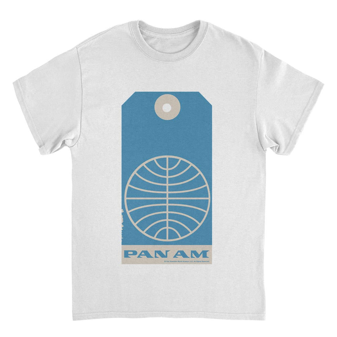 Pan Am Retro 1950S Logo Luggage Tag White T-Shirt