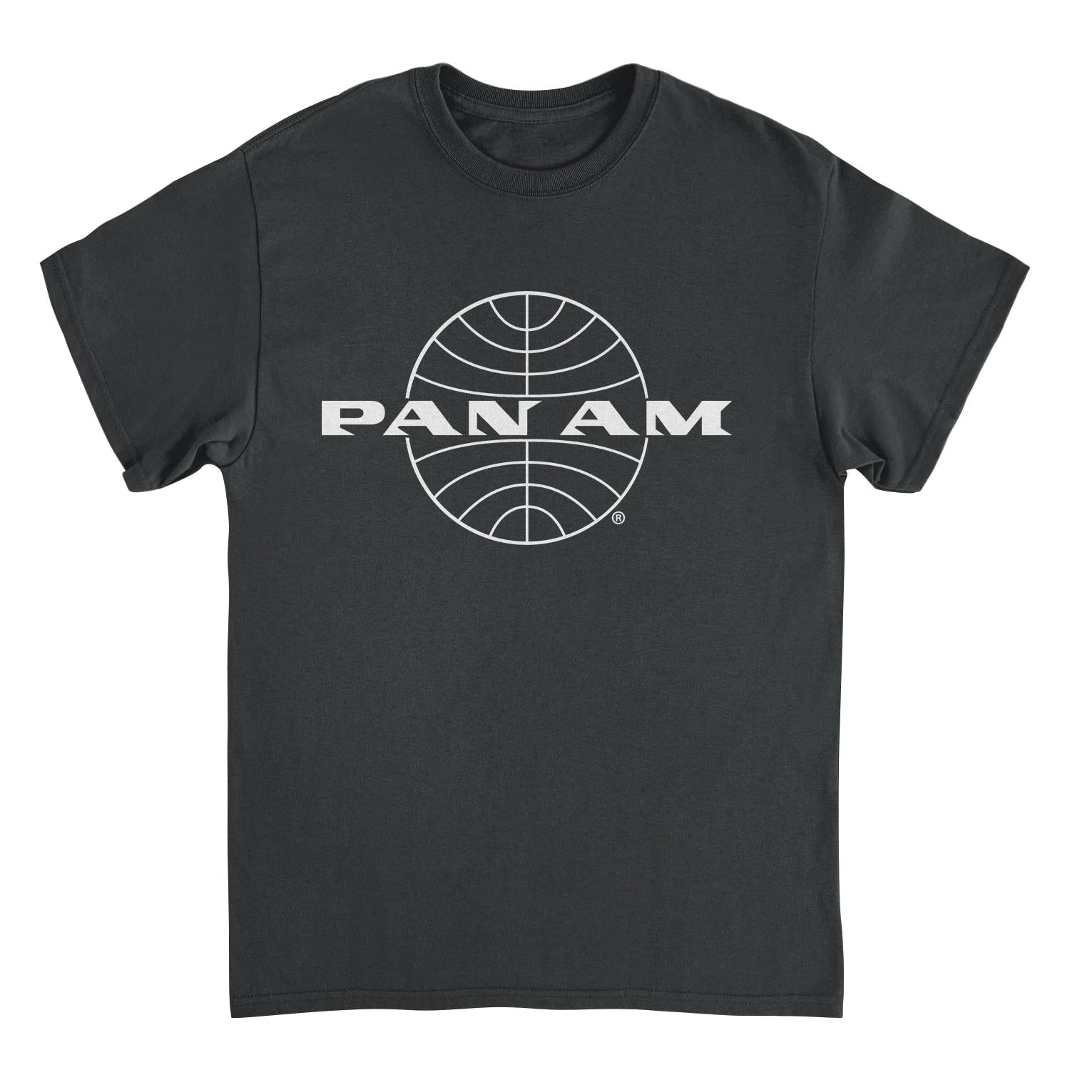 Pan Am Classic White Logo Out Black T-Shirt