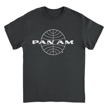Pan Am Classic White Logo Out Black T-Shirt