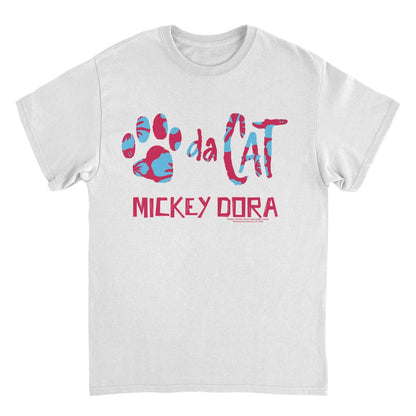 Mickey Da Cat Dora Hawaiian Print Retro Surfer Miki White T-Shirt