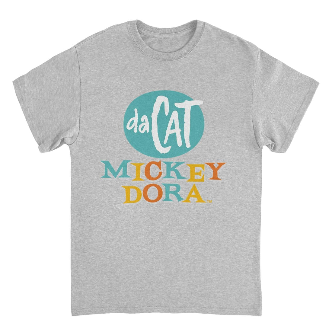 Mickey Da Cat Dora Retro Style Text Retro Surfer Miki Sport Grey T-Shirt